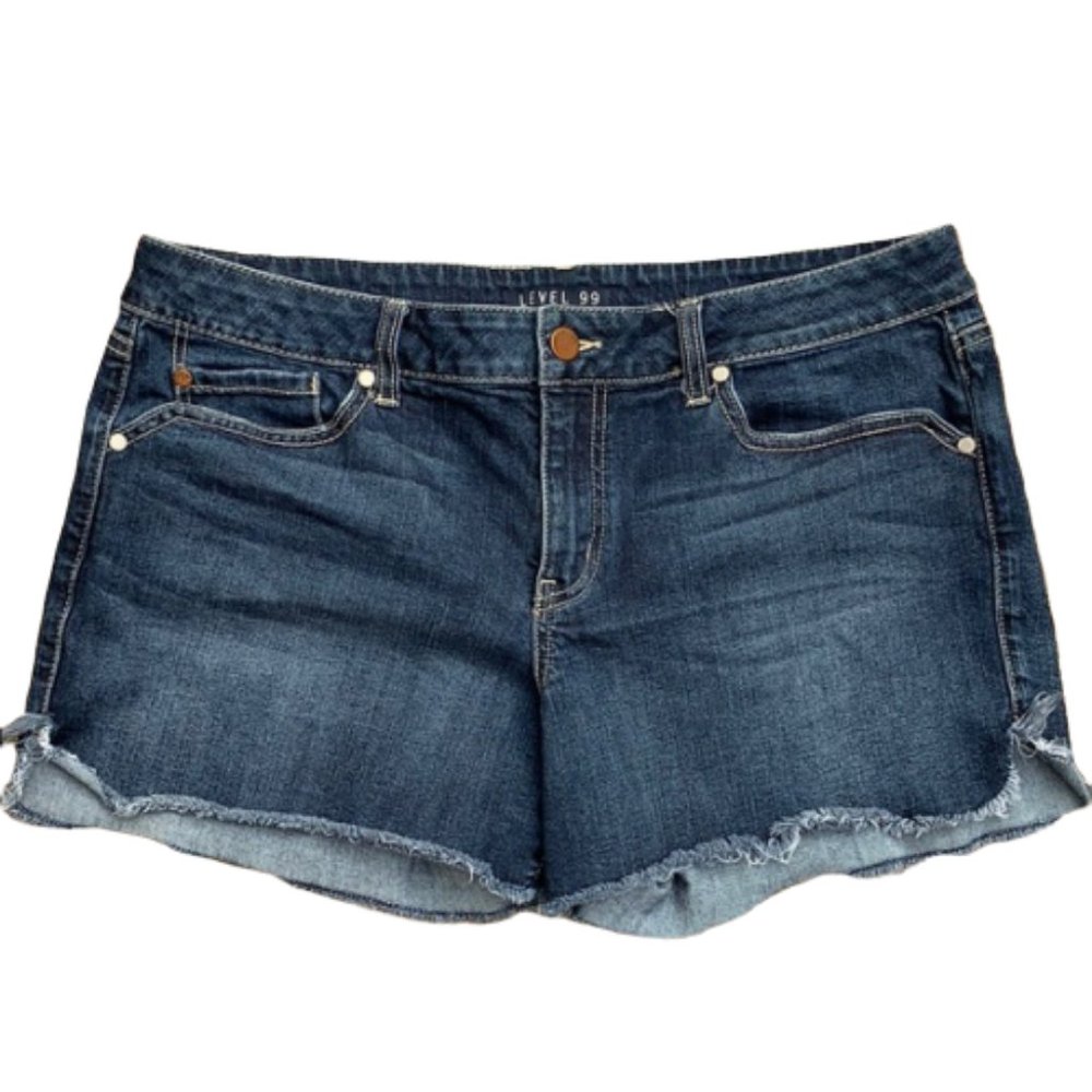 LEVEL 99 Denim Jean Cutoff Shorts